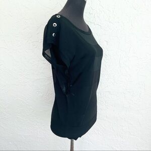 White House Black Market Button Shoulder Top